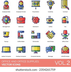 Servicio de Suministros de Office y Office que incluye Libreta de direcciones, Brainstorm, Maletín, Descuento a granel, Cactus, Calculator, Calendar, Call, Clipboard, Cafetero, Café, Monitor de PC, Contrato