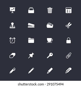 Office supplies simple icons