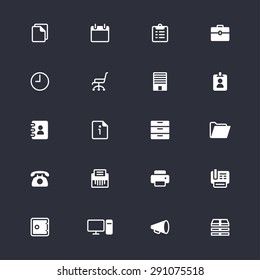 Office supplies simple icons