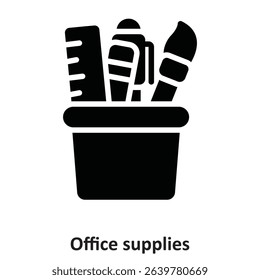 Office supplies Vector Icon which can easily modify or edit
