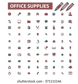 office supplies, web  icons, signs vector concept set for infographics, mobile, website, application 