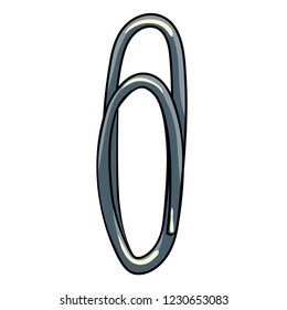 the office supply clip metal vector illustration