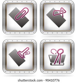 Office Supply Icons Set
