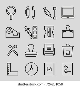 office supply and stationery icons
