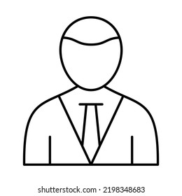 Icono de vector de línea de síndrome de Office fácilmente modificado

