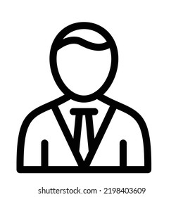 Icono de vector de línea de síndrome de Office fácilmente modificado

