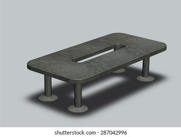 Office table for conferences the isolated on a grey background