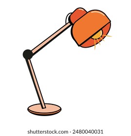 Office table desk lamp icon light. Vector illustration design