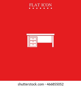 Office table with drawers icon.