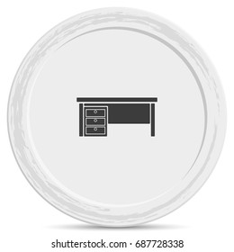 Office table with drawers icon.