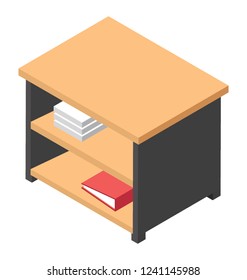 Office table flat icon design