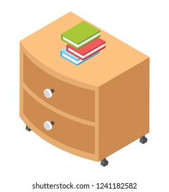 Office table flat icon design 