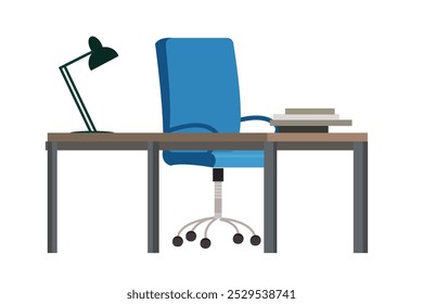 Mesa de oficina con buena calidad y buen diseño Vector ilustración de negocios de fondo