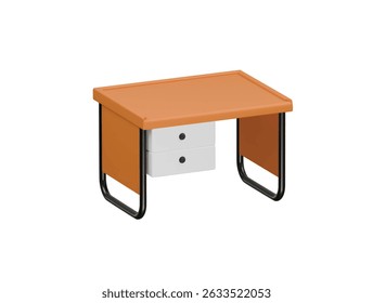 office table icon 3d illustration render