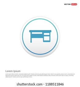 Office Table Icon Hexa White Background icon template - Free vector icon