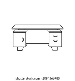office table icon illustration isolated vector sign symbol
