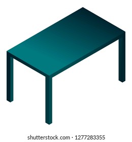 Office table icon. Isometric of office table vector icon for web design isolated on white background