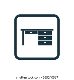 office table icon, on white background