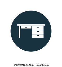 office table icon, on white background