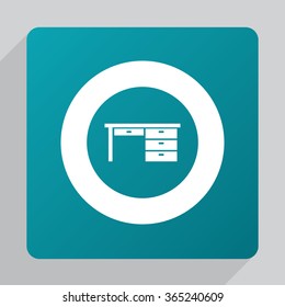 office table icon, on white background