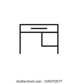 office table icon outline style template. Trendy style, vector eps 10 