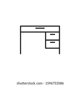 office table icon outline style template. Trendy style, vector eps 10 