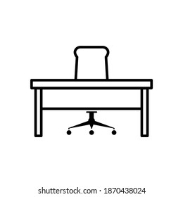 Office table icon vector symbol illustration