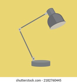 office table lamp flat vector illustration.floor lamp.
