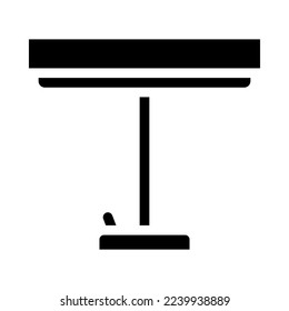 office table lamp glyph icon vector. office table lamp sign. isolated symbol illustration