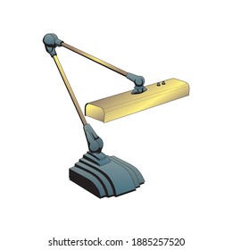 Office table lamp icon. Flat illustration of office table lamp vector icon