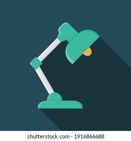 Office table lamp icon. Flat illustration, Desk Lamp Vector Icon, Table lamp icon, flat design style. Desk lamp modern vector illustration