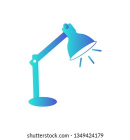 Office table lamp icon vector - Table lamp sign