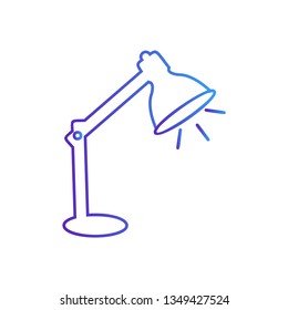 Office table lamp icon vector - Table lamp sign