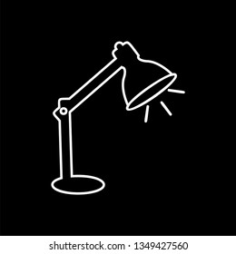 Office table lamp icon vector - Table lamp sign