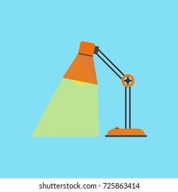 Office table lamp icon. Vector illustration.