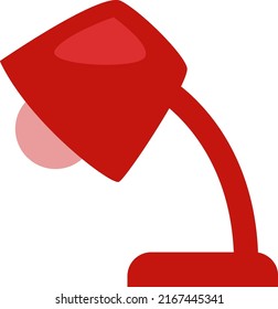 Office table lamp, illustration, vector on a white background.