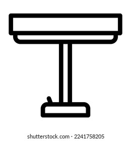 office table lamp line icon vector. office table lamp sign. isolated contour symbol black illustration