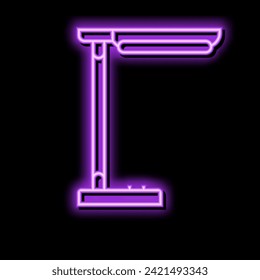 office table lamp neon light sign vector. office table lamp sign. isolated symbol illustration
