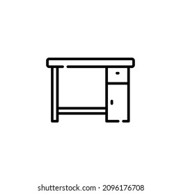 Icono de línea de tabla de Office. Signo de estilo lineal para escritorio para concepto móvil y diseño web
