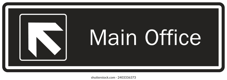 Office tag door sign and direction arrow