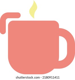 Office tea, illustration, vector on a white background.
