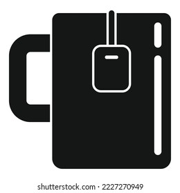 Office tea mug icon simple vector. Hot drink. Herbal tea