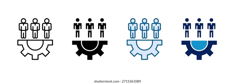 Office Team Icon Set Multiple Style Collection