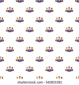 Office team pattern. Cartoon illustration of office team vector pattern for web