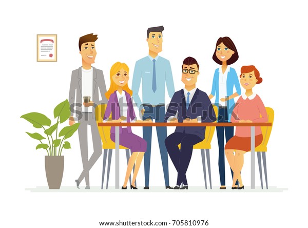 Office Team Vector Cartoon People Characters Stock Vector Royalty Free