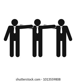 Office teamwork icon. Simple illustration of office teamwork vector icon for web