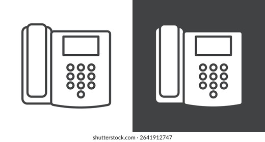 office telephone icon symbol illustration logo