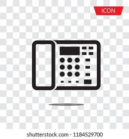 Office telephone icon vector isolated on white background.
