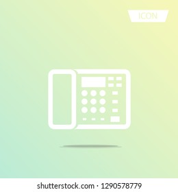 Office telephone icon vector isolated on white background.