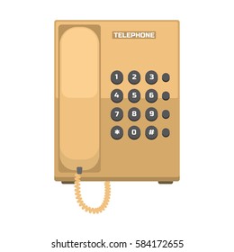 Office telephone vector icon.